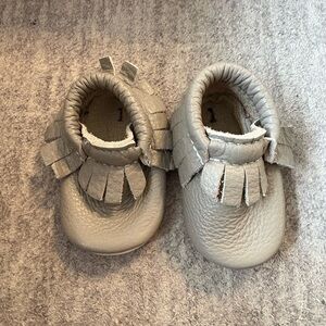 Grey Minimoc Moccasins Mocs Baby Infant Shoes Size 1
